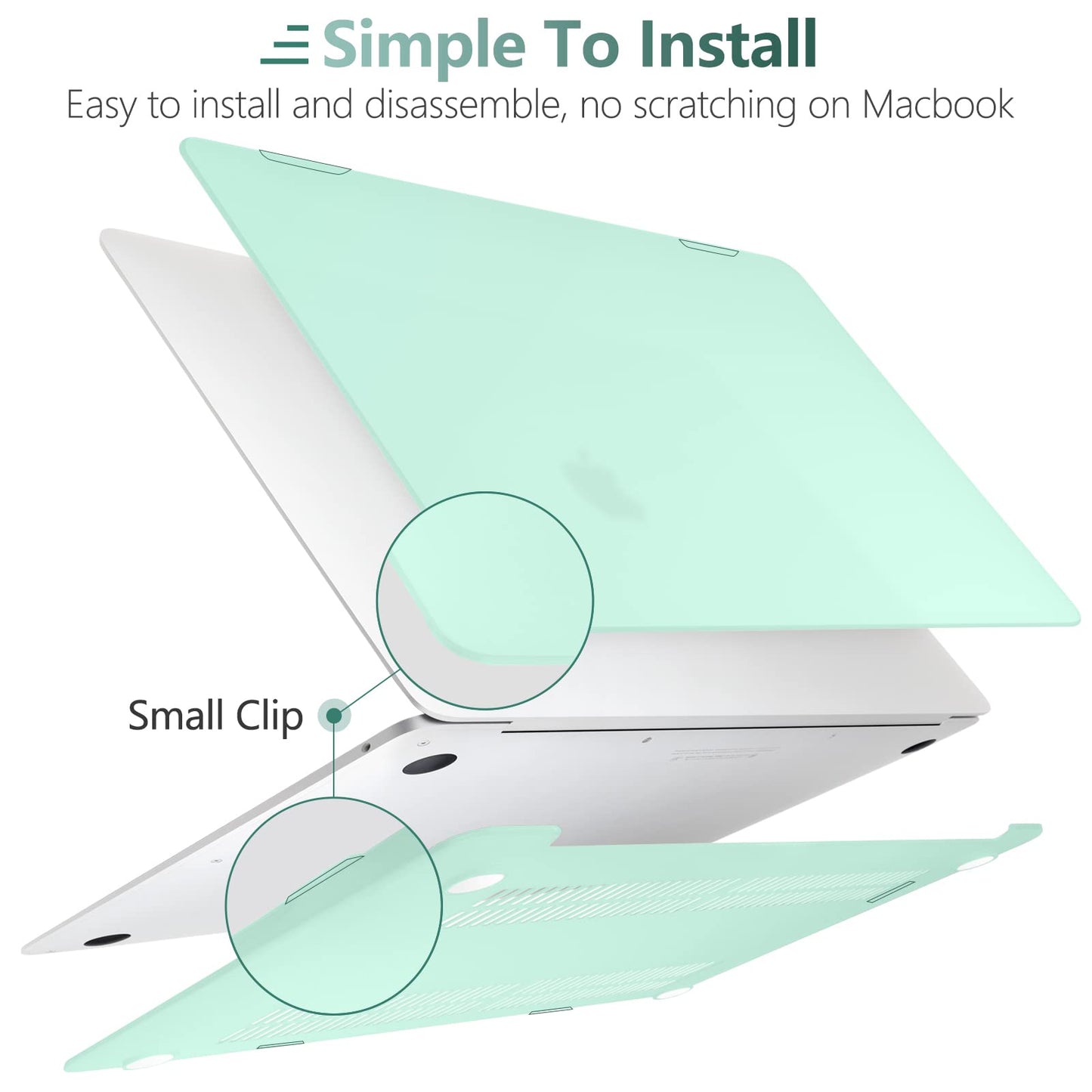 macbook-air-13-inch-case-2020-2019-2018-a1932-a2179-a2337-shell-case-keyboard-cover-green at www.mallsonline.com.au