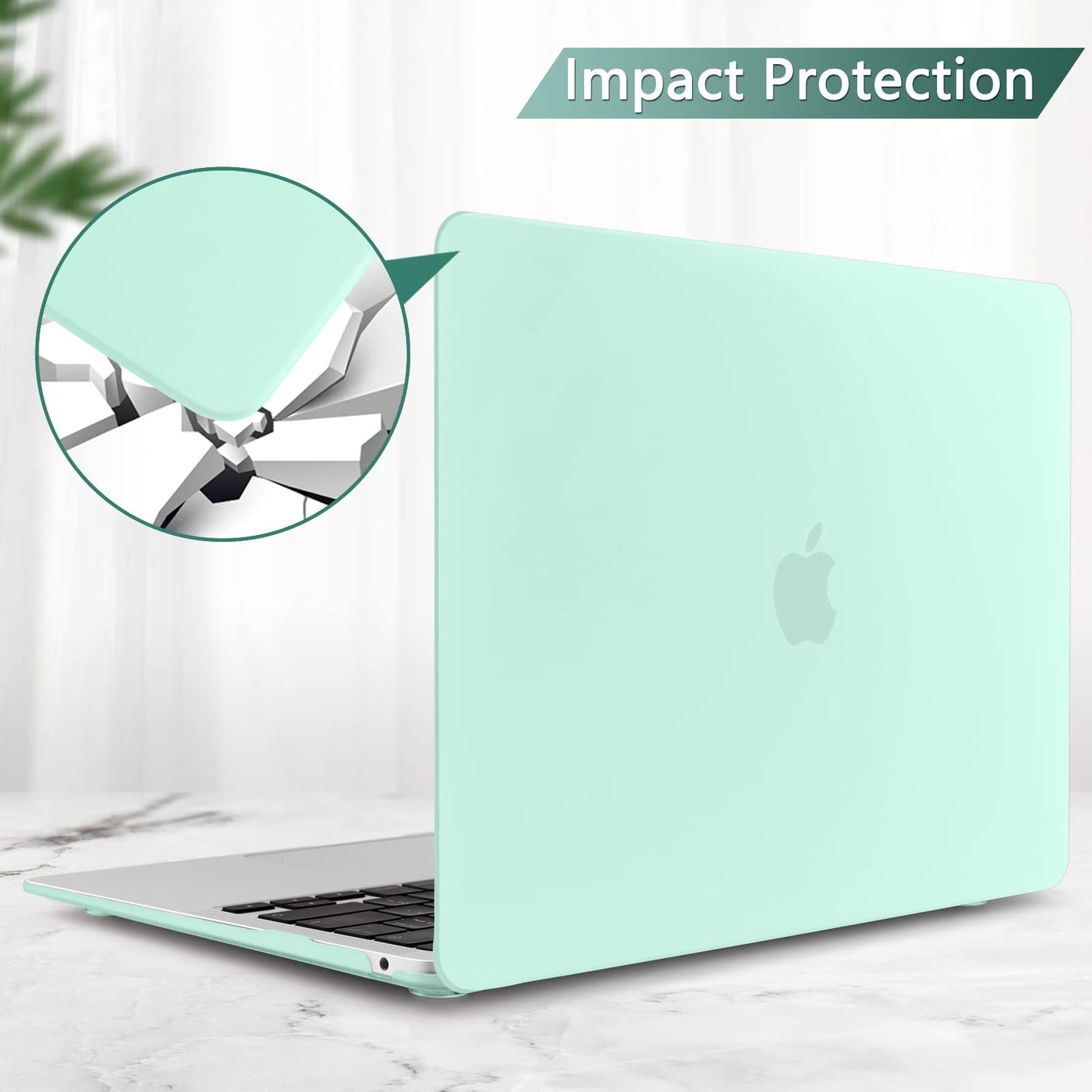 macbook-air-13-inch-case-2020-2019-2018-a1932-a2179-a2337-shell-case-keyboard-cover-green at www.mallsonline.com.au