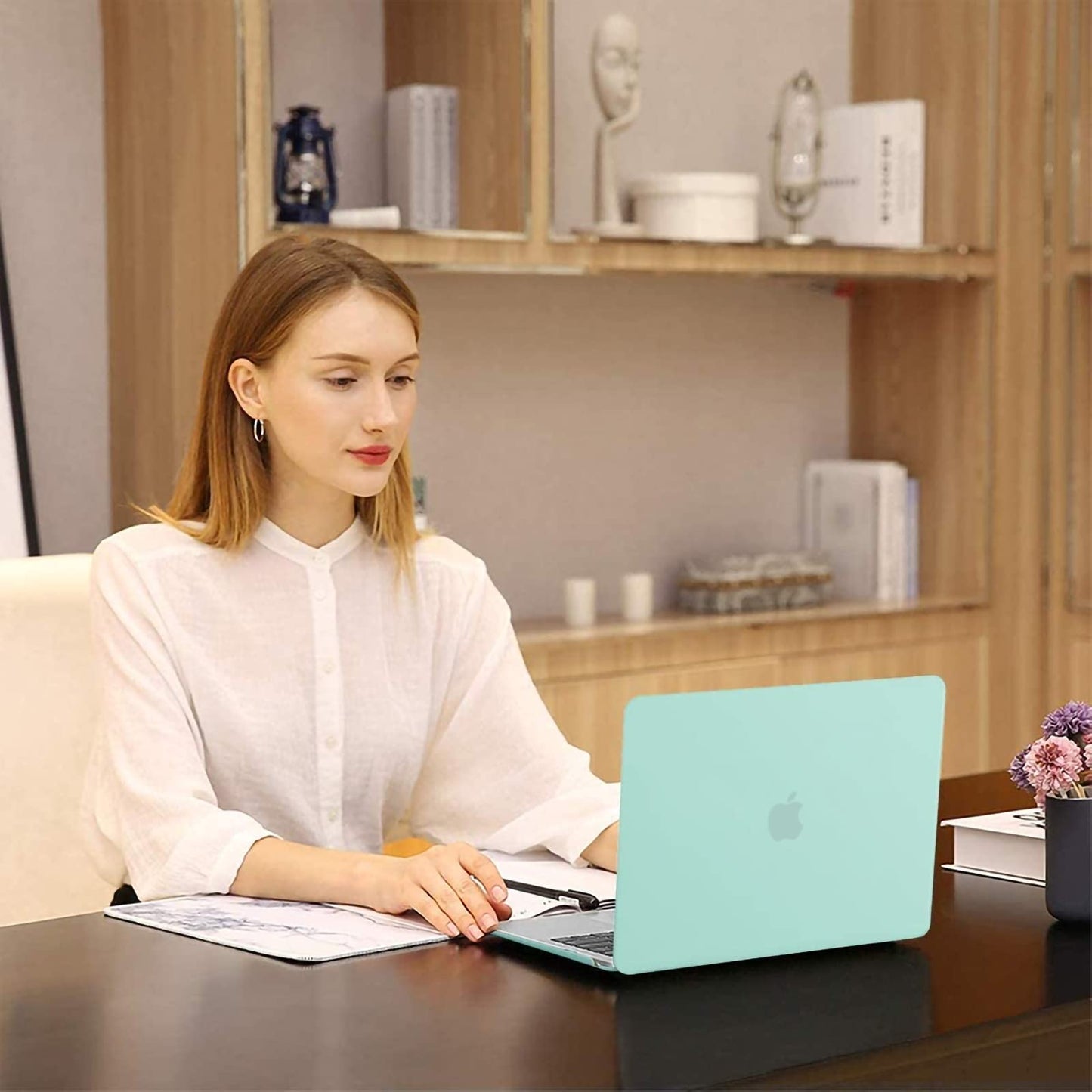 macbook-air-13-inch-case-2020-2019-2018-a1932-a2179-a2337-shell-case-keyboard-cover-green at www.mallsonline.com.au