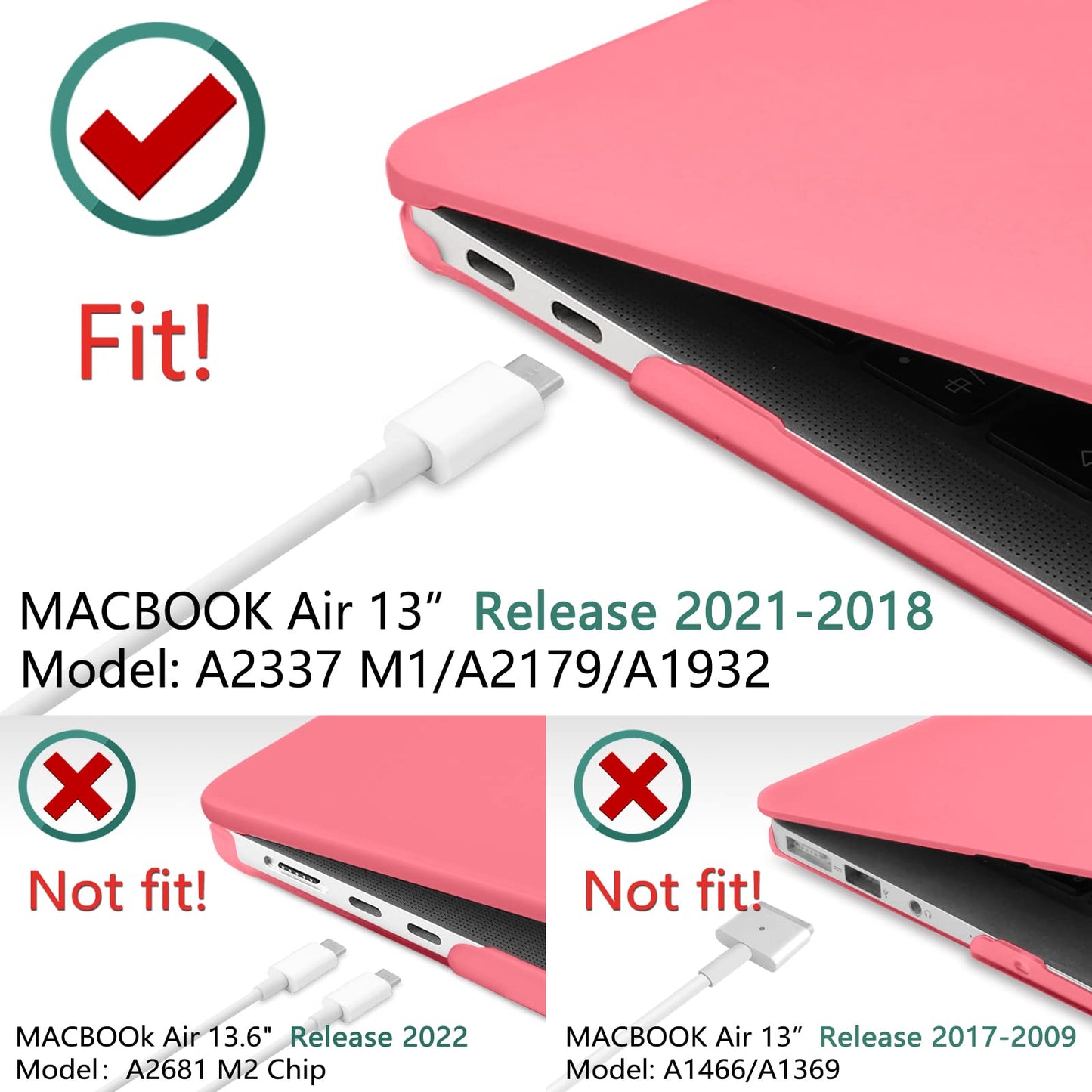 macbook-air-13-inch-case-2020-2019-2018-a1932-a2179-a2337-shell-case-keyboard-cover-pink at www.mallsonline.com.au