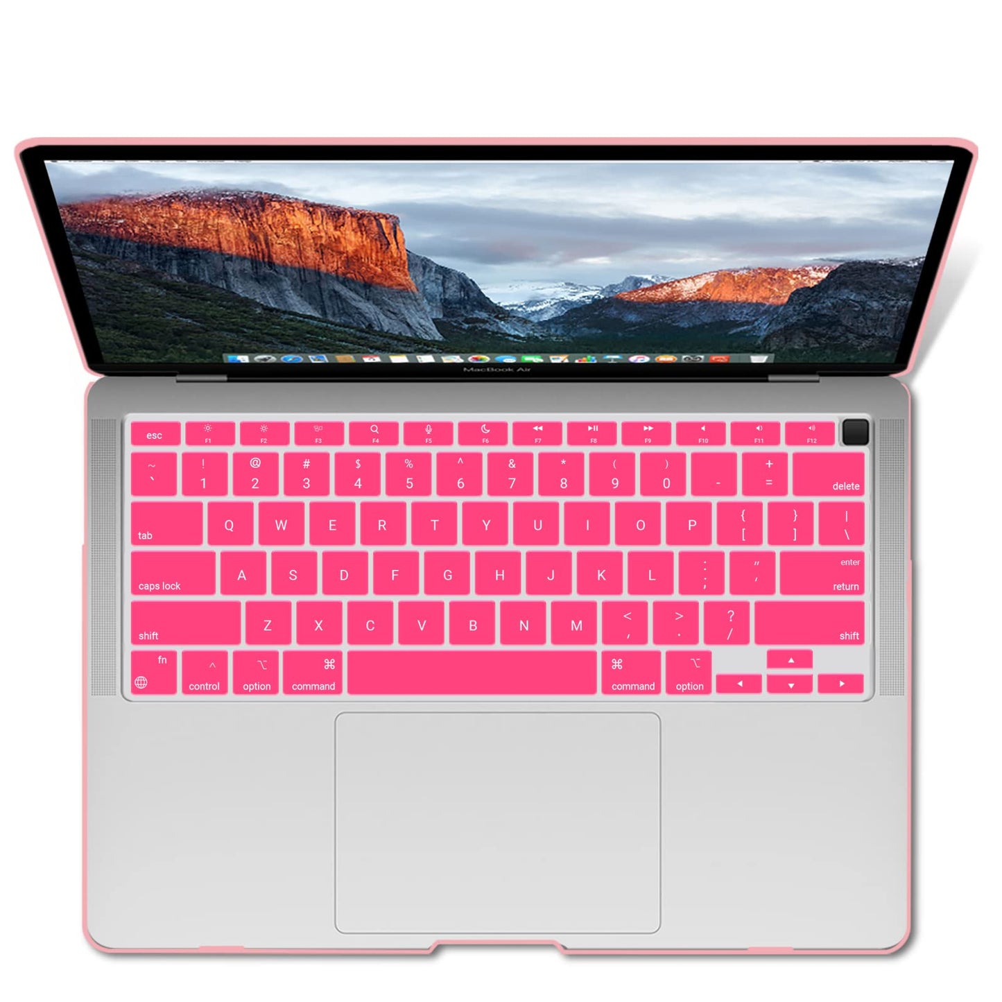 macbook-air-13-inch-case-2020-2019-2018-a1932-a2179-a2337-shell-case-keyboard-cover-pink at www.mallsonline.com.au