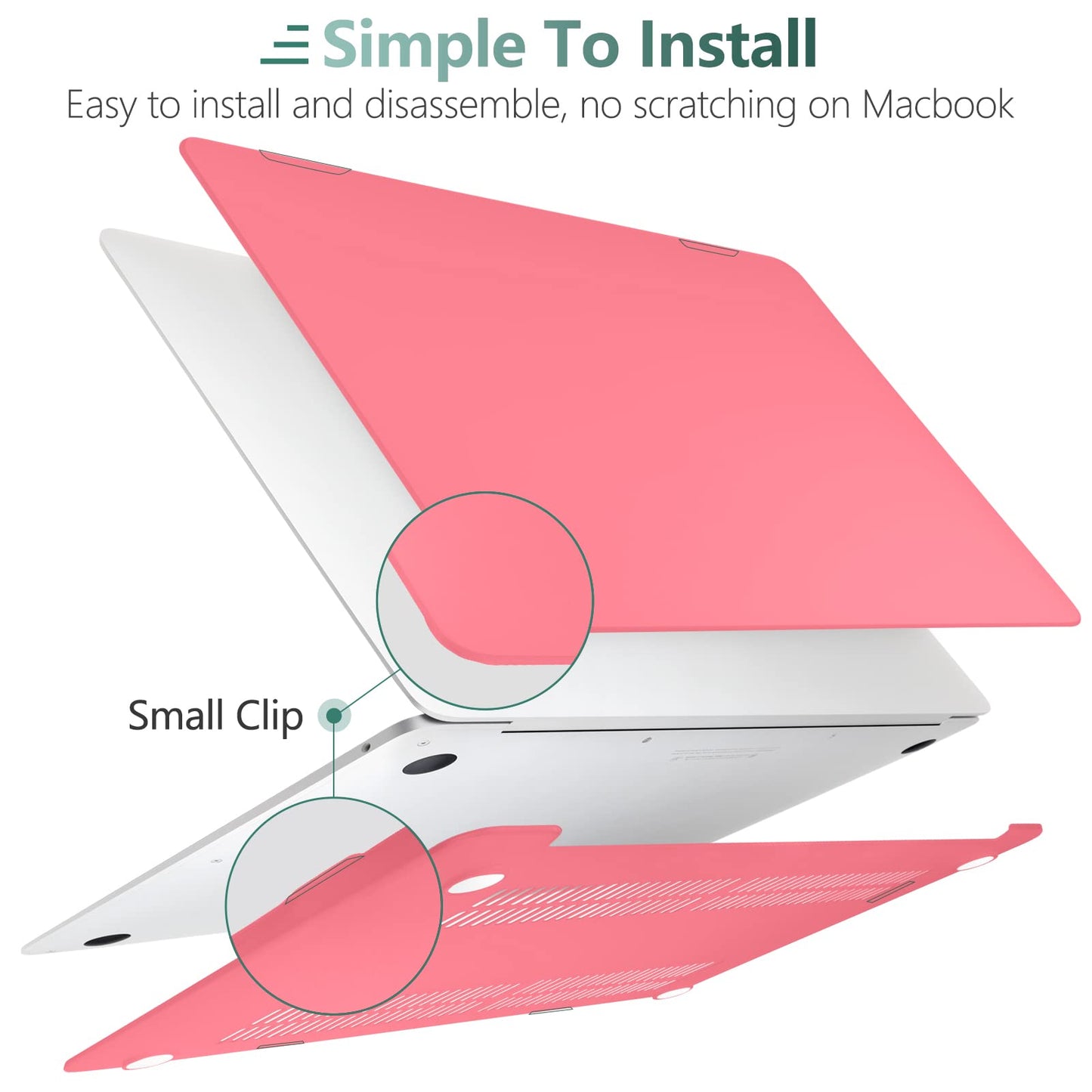 macbook-air-13-inch-case-2020-2019-2018-a1932-a2179-a2337-shell-case-keyboard-cover-pink at www.mallsonline.com.au