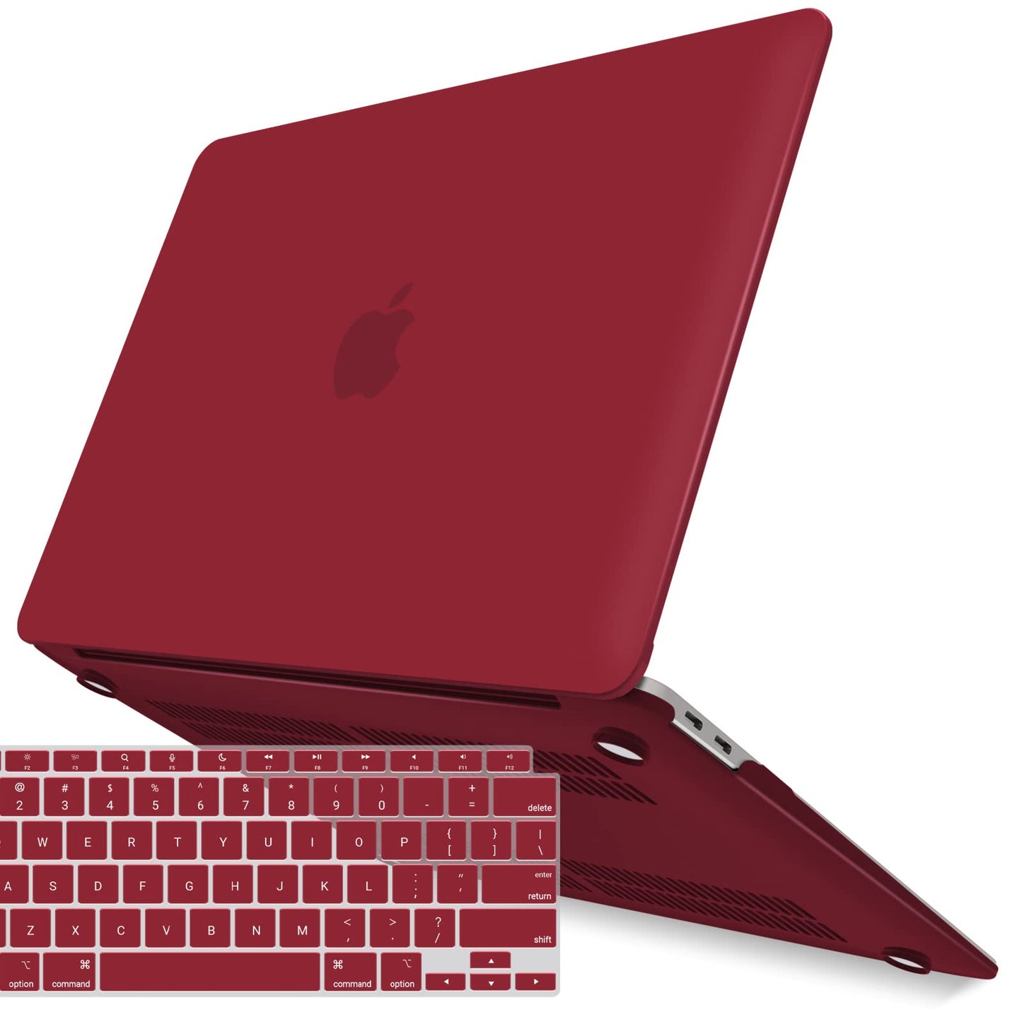 macbook-air-13-inch-case-2020-2019-2018-a1932-a2179-a2337-shell-case-keyboard-cover-wine-red at www.mallsonline.com.au