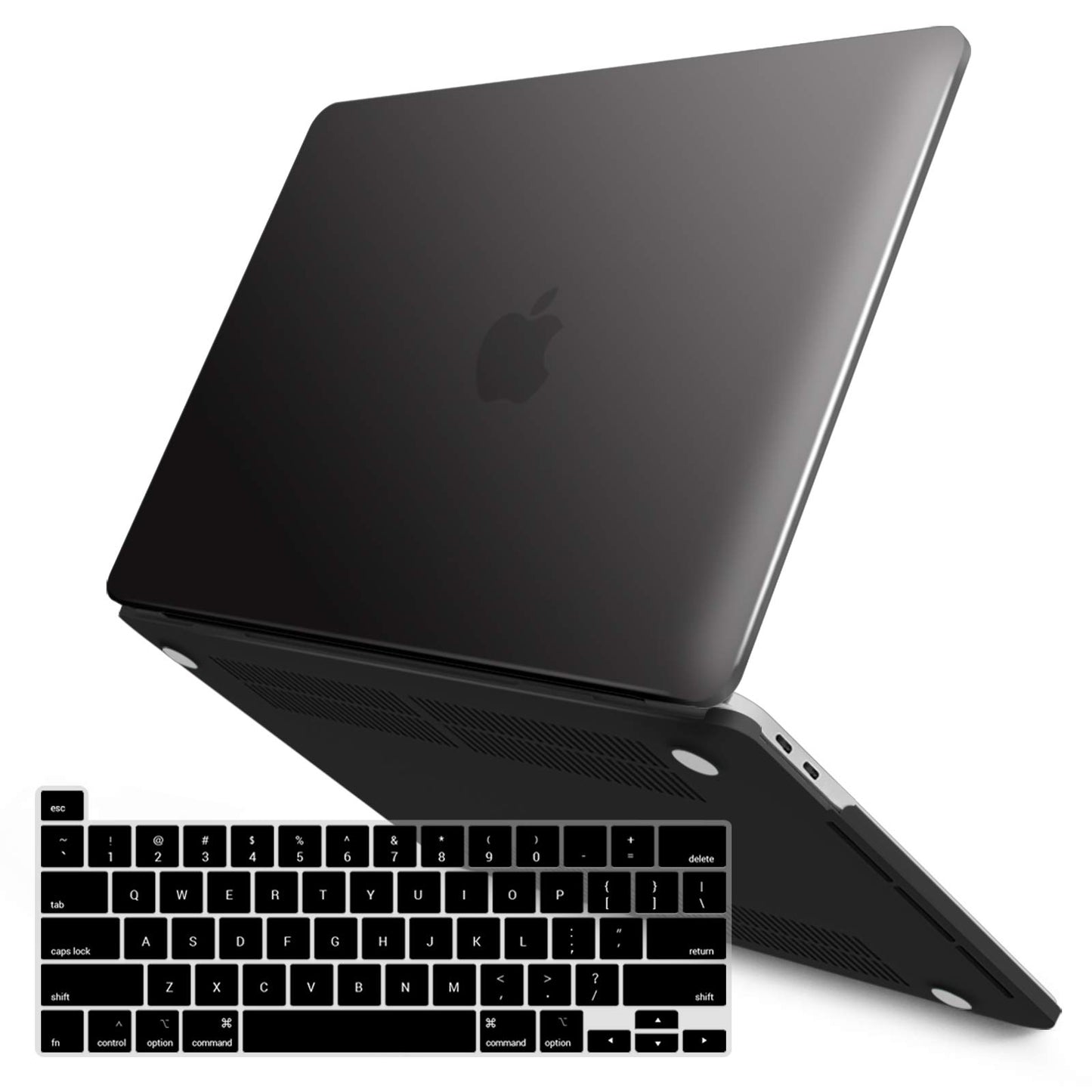 macbook-pro-13-inch-2020-release-a2251-a2289-a2338-matte-shell-case-keyboard-cover-touch-bar-black at www.mallsonline.com.au
