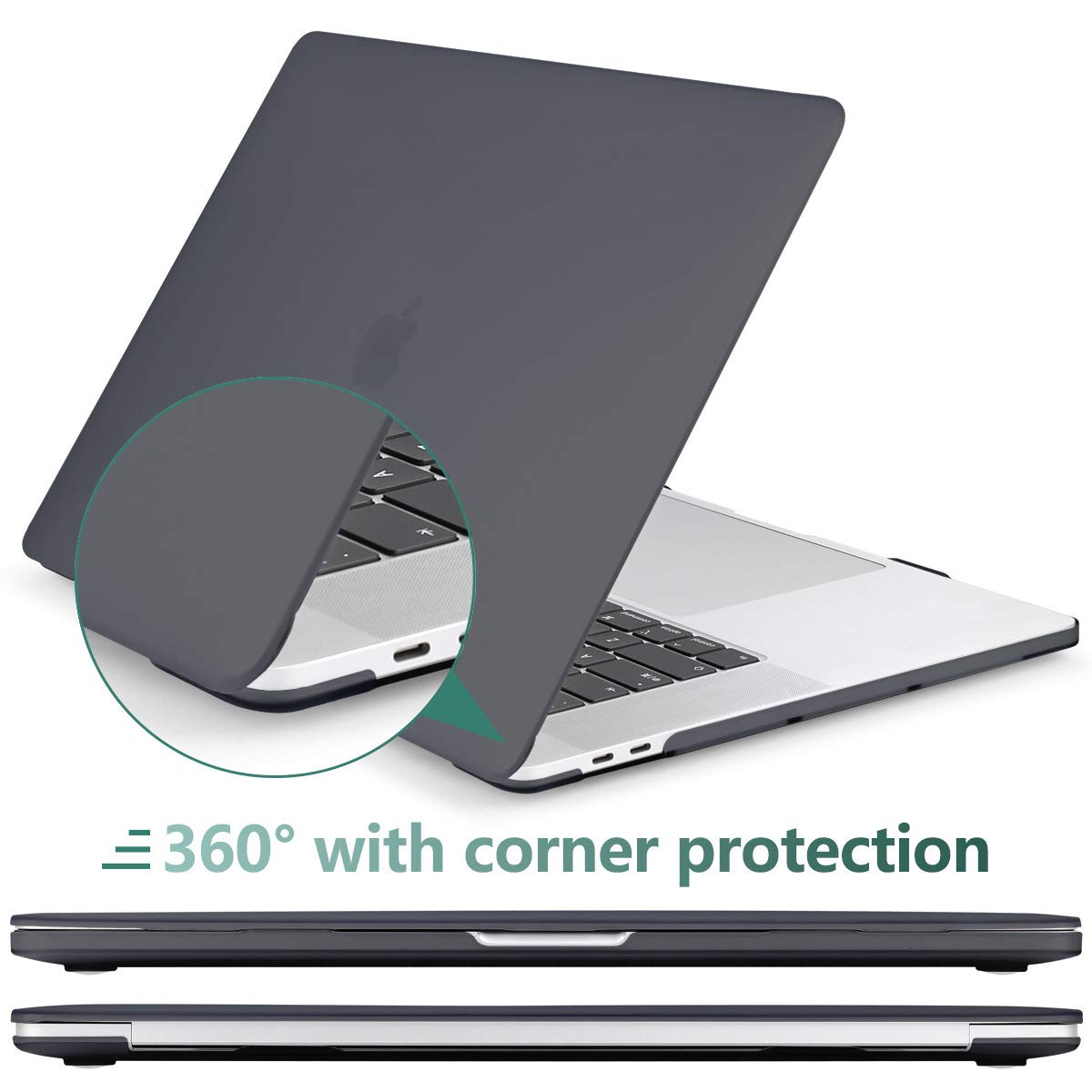 macbook-pro-13-inch-2020-release-a2251-a2289-a2338-matte-shell-case-keyboard-cover-touch-bar-black at www.mallsonline.com.au