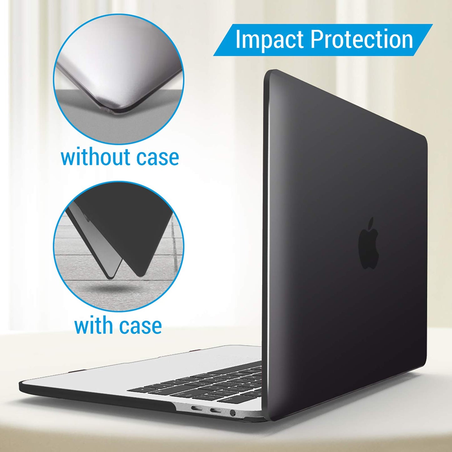 macbook-pro-13-inch-2020-release-a2251-a2289-a2338-matte-shell-case-keyboard-cover-touch-bar-black at www.mallsonline.com.au