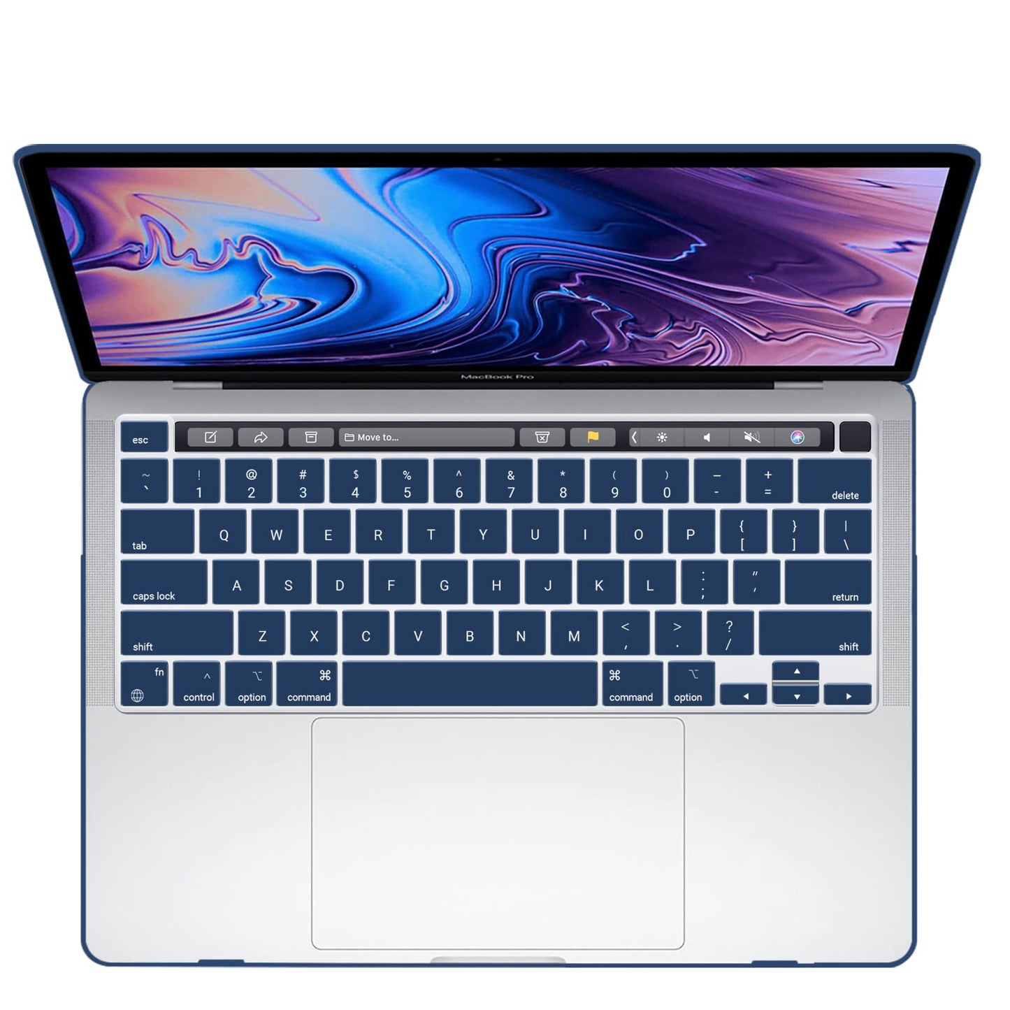 navy-blue-macbook-pro-13-inch-2020-a2338-a2251-a2289-matte-shell-case-keyboard-cover-touch-bar at www.mallsonline.com.au