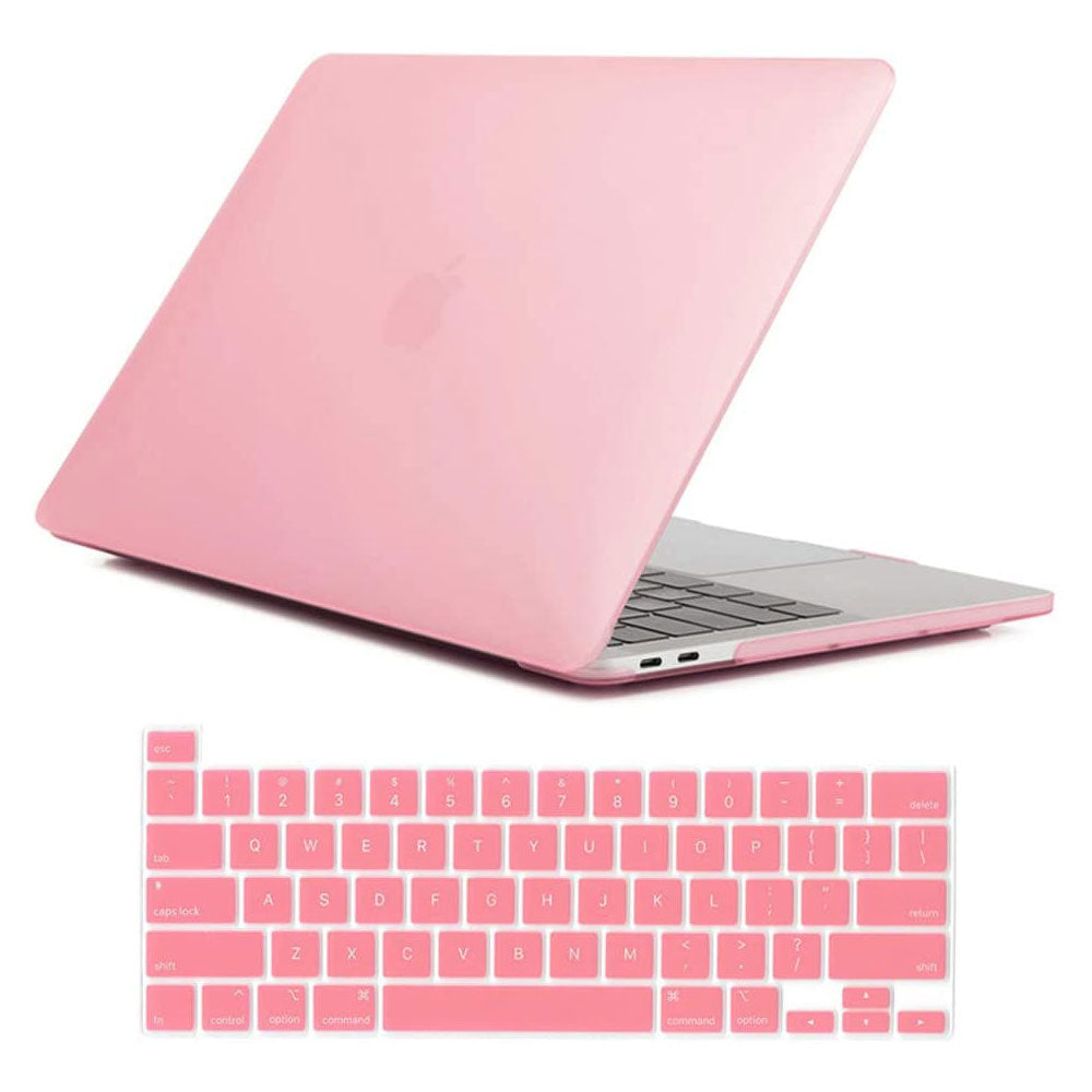 pink-macbook-pro-13-inch-2020-a2338-a2251-a2289-matte-shell-case-keyboard-cover-touch-bar at www.mallsonline.com.au