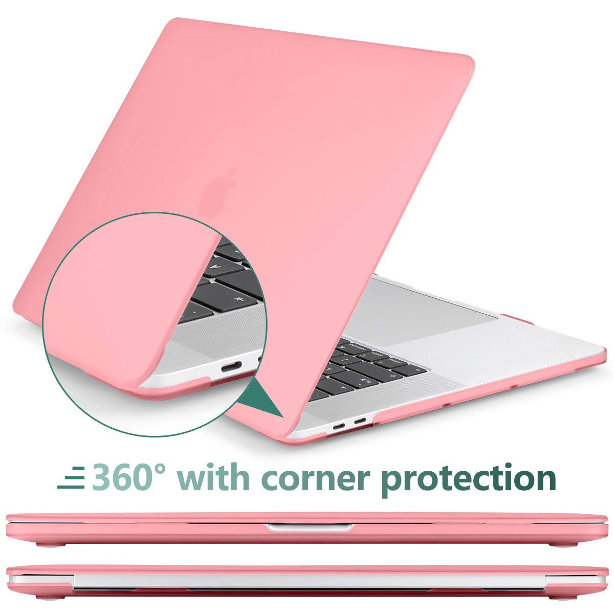 pink-macbook-pro-13-inch-2020-a2338-a2251-a2289-matte-shell-case-keyboard-cover-touch-bar at www.mallsonline.com.au