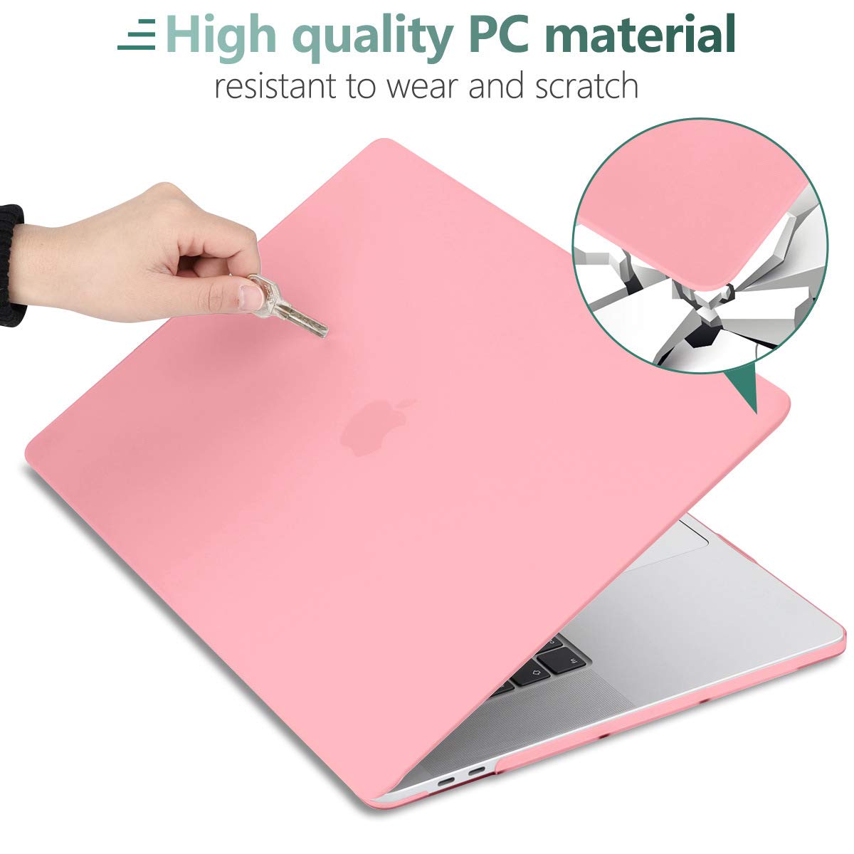 pink-macbook-pro-13-inch-2020-a2338-a2251-a2289-matte-shell-case-keyboard-cover-touch-bar at www.mallsonline.com.au
