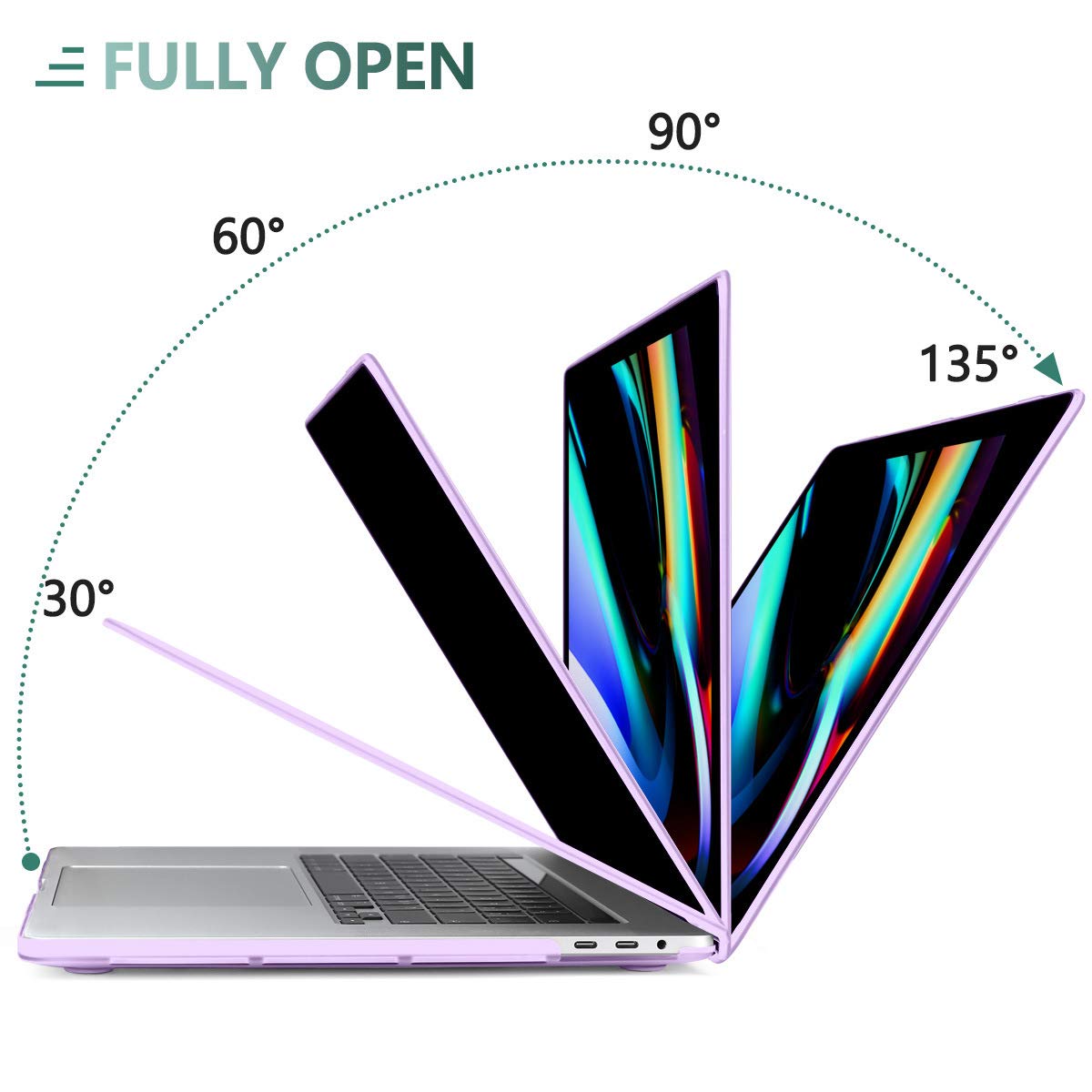 purple-macbook-pro-13-inch-2020-a2338-a2251-a2289-matte-shell-case-keyboard-cover-touch-bar at www.mallsonline.com.au
