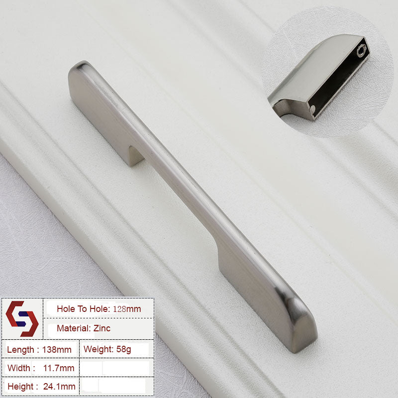 zinc-kitchen-cabinet-handles-drawer-bar-handle-pull-brushed-silver-color-hole-to-hole-size-128mm-1 at www.mallsonline.com.au