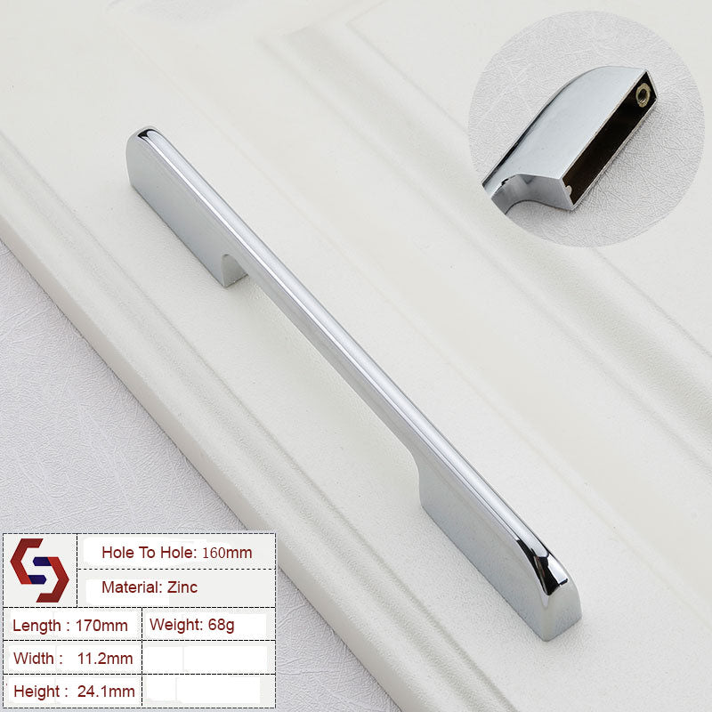 zinc-kitchen-cabinet-handles-drawer-bar-handle-pull-silver-color-hole-to-hole-size-160mm-1 www.mallsonline.com.au