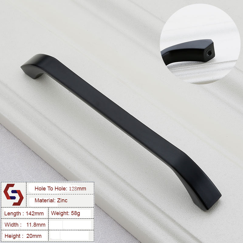zinc-kitchen-cabinet-handles-bar-drawer-handle-pull-black-color-hole-to-hole-128mm www.mallsonline.com.au