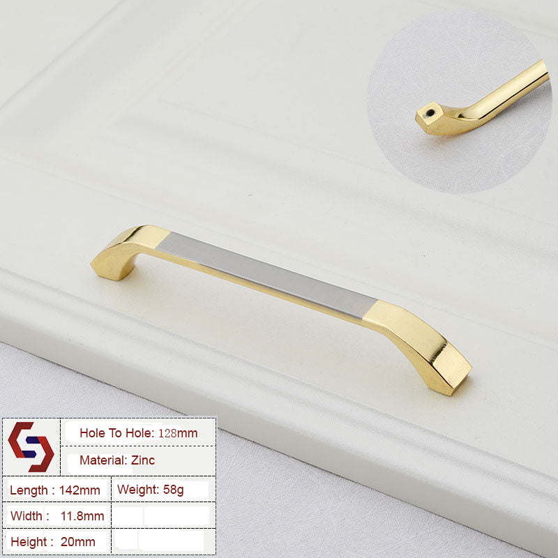 zinc-kitchen-cabinet-handles-bar-drawer-handle-pull-gold-color-hole-to-hole-128mm www.mallsonline.com.au