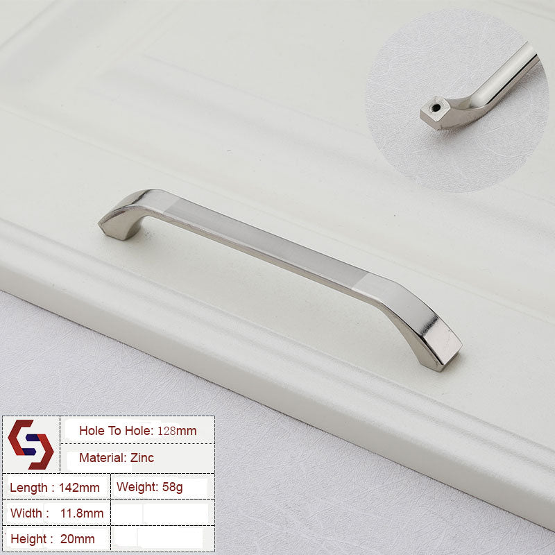 zinc-kitchen-cabinet-handles-bar-drawer-handle-pull-silver-color-hole-to-hole-128mm www.mallsonline.com.au