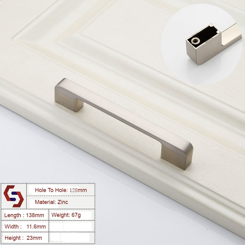 zinc-kitchen-cabinet-handles-drawer-bar-handle-pull-brushed-silver-color-hole-to-hole-size-128mm at www.mallsonline.com.au