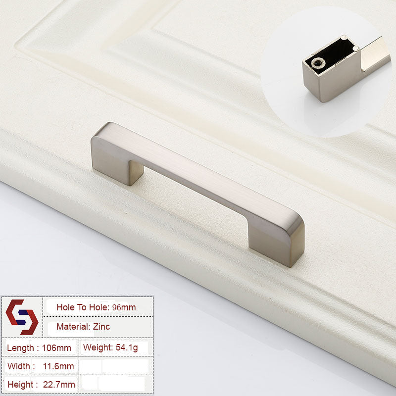 zinc-kitchen-cabinet-handles-drawer-bar-handle-pull-brushed-silver-color-hole-to-hole-size-96mm at www.mallsonline.com.au
