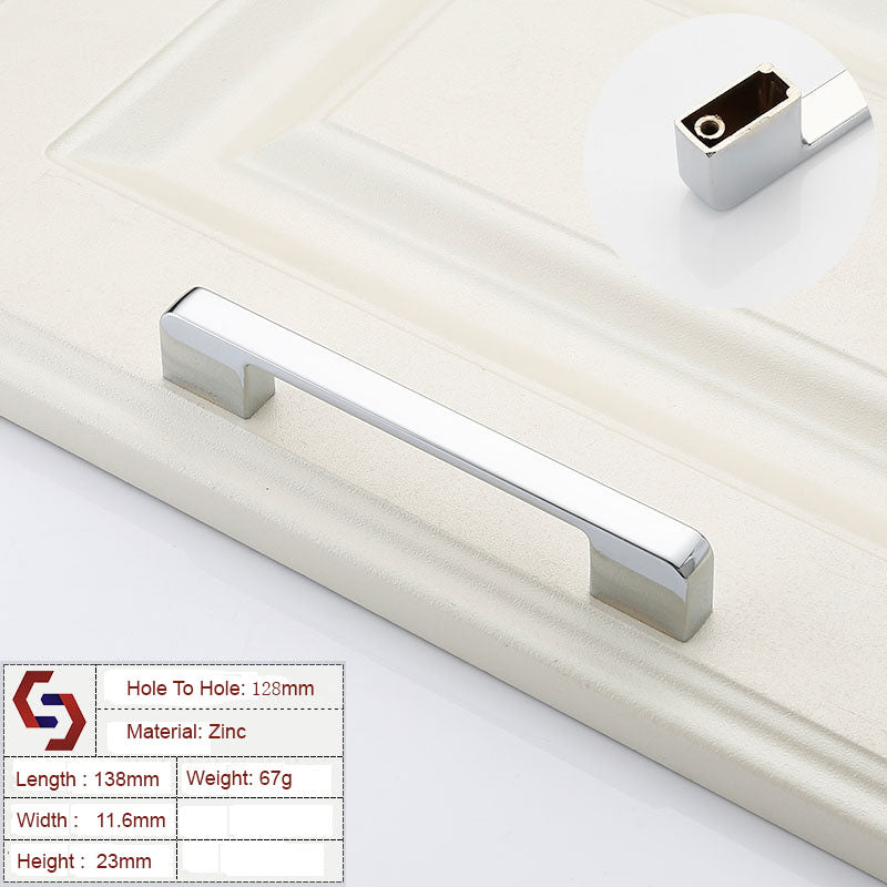 zinc-kitchen-cabinet-handles-drawer-bar-handle-pull-silver-color-hole-to-hole-size-128mm at www.mallsonline.com.au