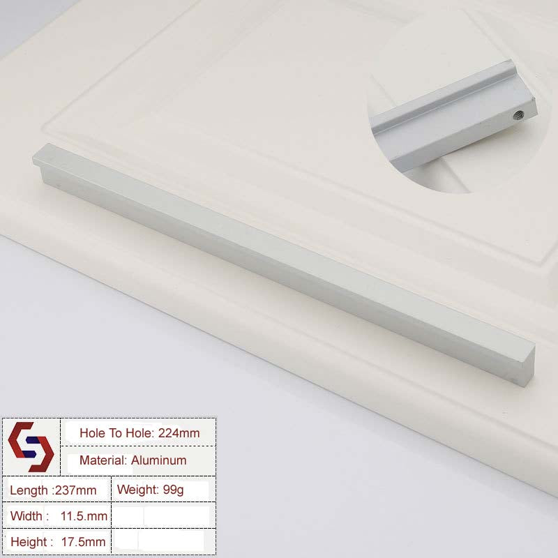 zinc-kitchen-cabinet-handles-drawer-bar-handle-pull-silver-224mm at www.mallsonline.com.au