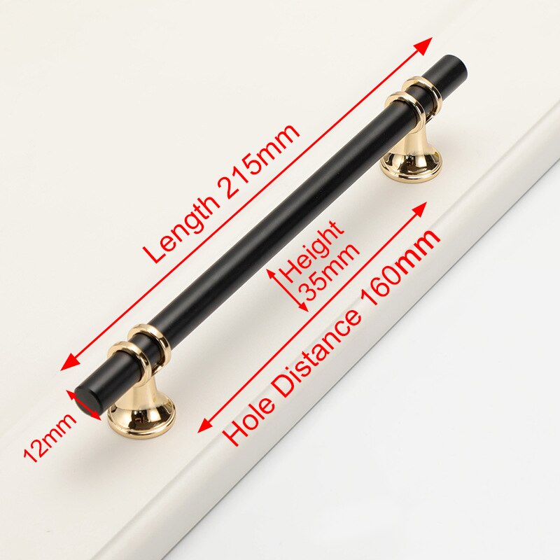 luxury-design-kitchen-cabinet-handles-drawer-bar-handle-pull-black-160mm www.mallsonline.com.au
