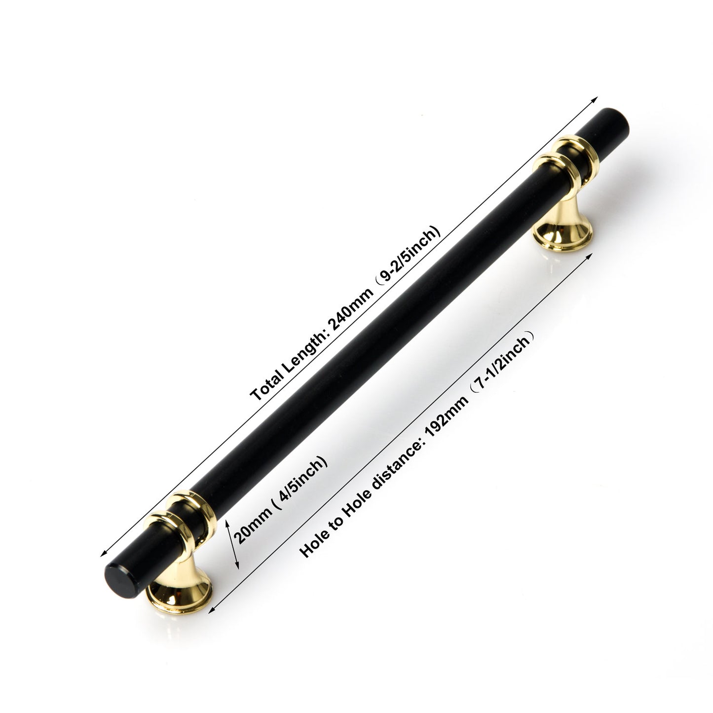 luxury-design-kitchen-cabinet-handles-drawer-bar-handle-pull-black-192mm www.mallsonline.com.au