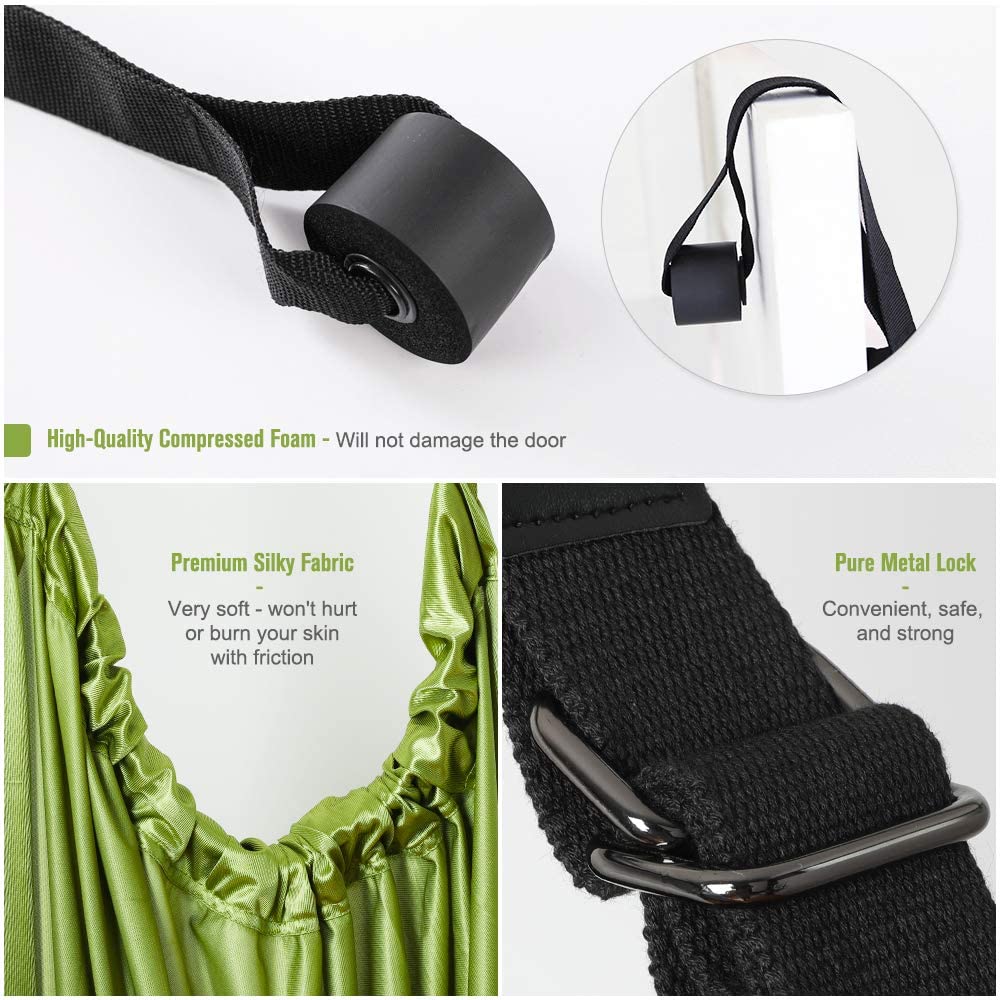 green-fitness-yoga-strap-band-waist-trainer-leg-door-swing-adjustable-ballet-dancer www.mallsonline.com.au