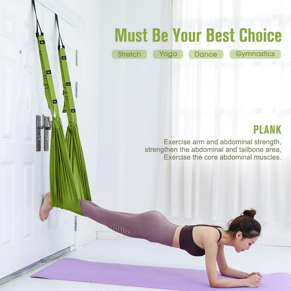 green-fitness-yoga-strap-band-waist-trainer-leg-door-swing-adjustable-ballet-dancer www.mallsonline.com.au