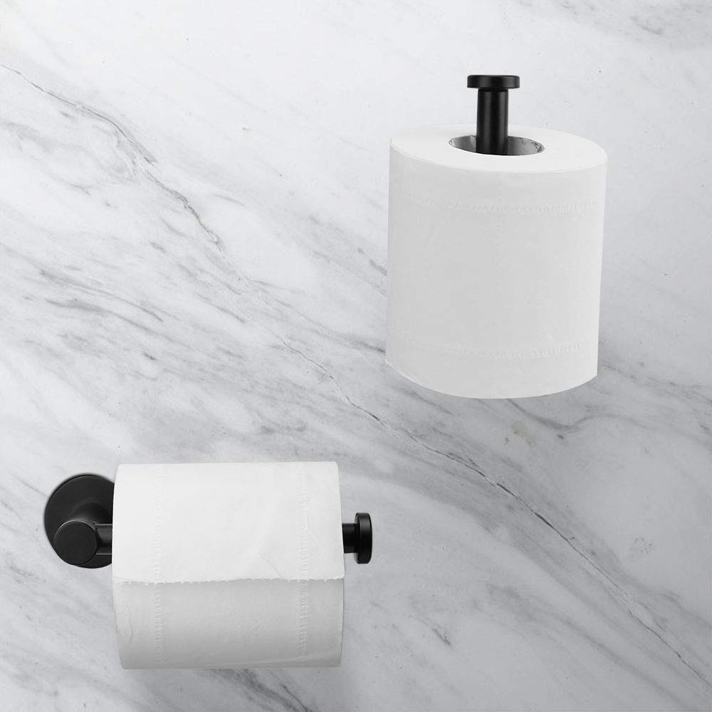 toilet-paper-holder-self-adhesive-black-bathroom-paper-roll-holder-roll-holder-304 at www.mallsonline.com.au