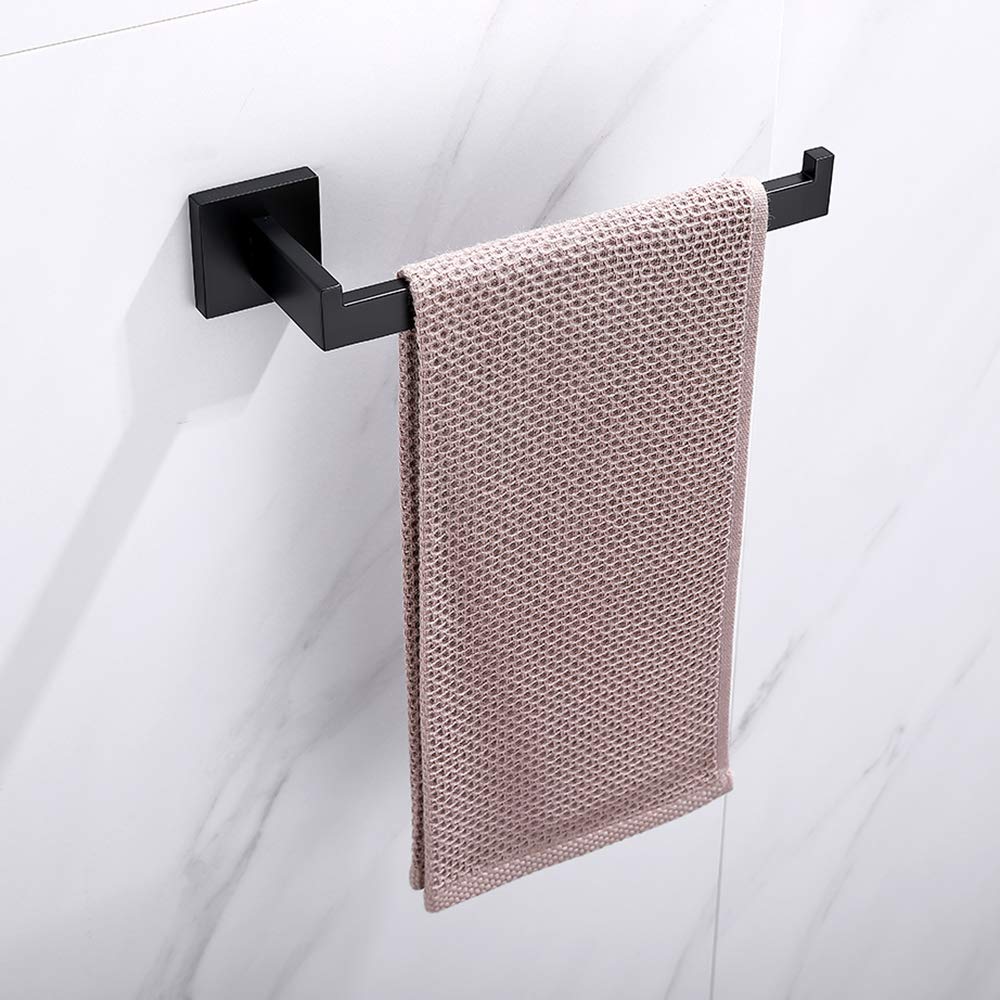 square-hand-towel-holder-ring-wall-mounted-modern-towel-bar-bathroom-kitchen-black at www.mallsonline.com.au