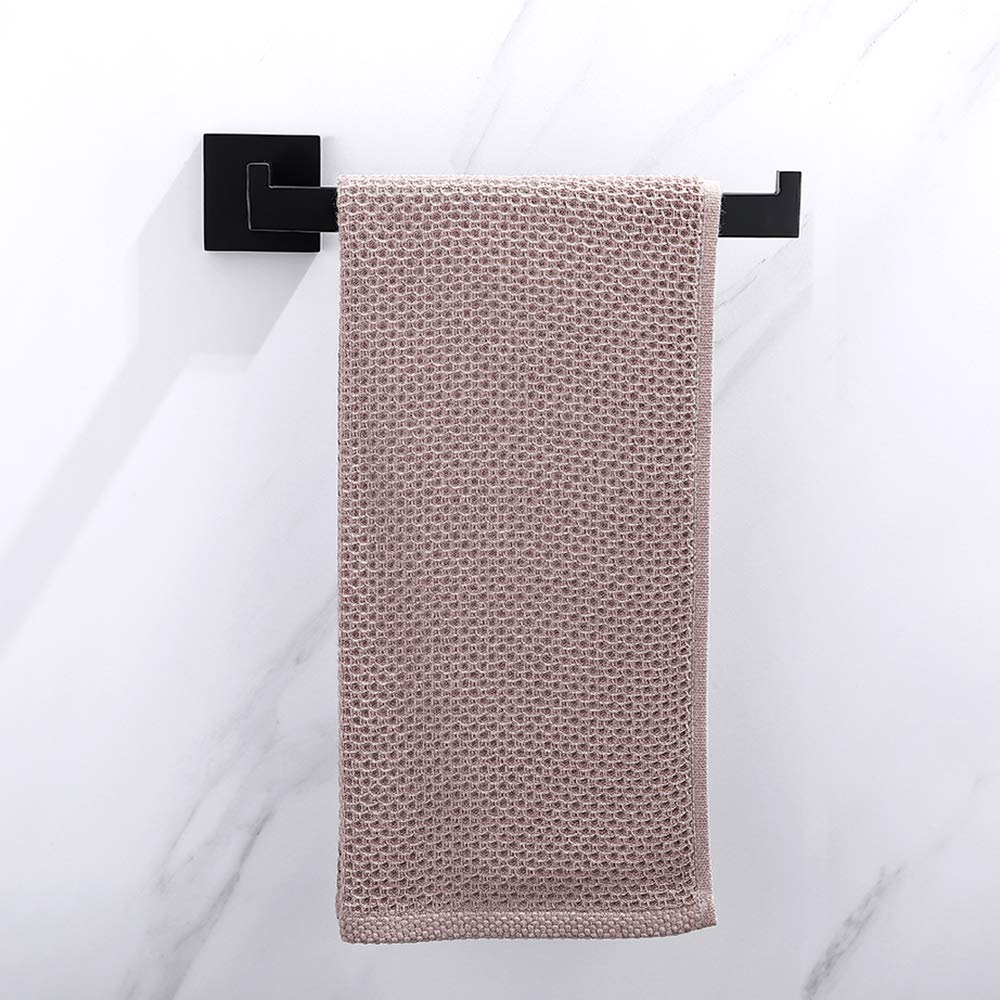 square-hand-towel-holder-ring-wall-mounted-modern-towel-bar-bathroom-kitchen-black at www.mallsonline.com.au
