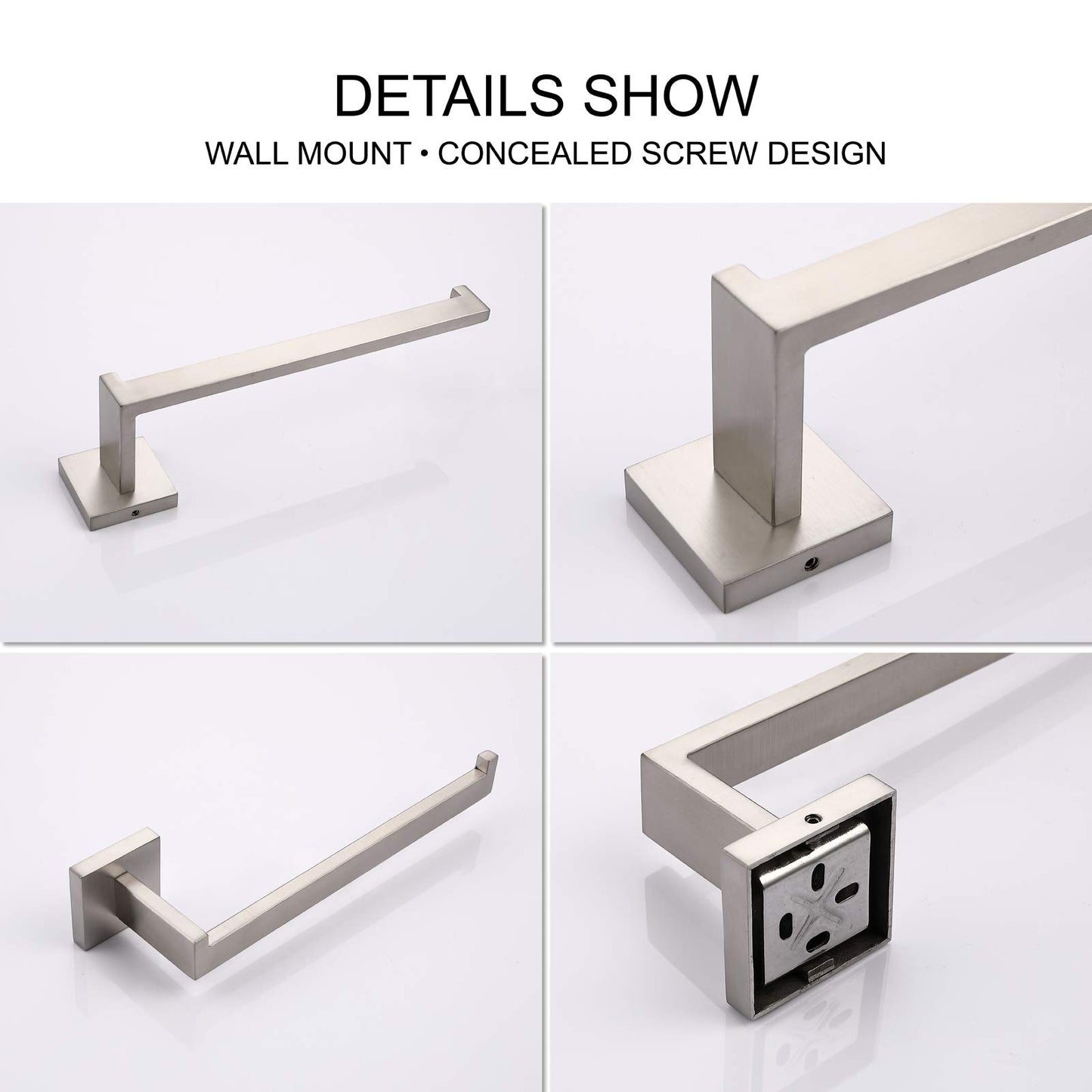 square-hand-towel-holder-ring-wall-mounted-modern-towel-bar-bathroom-kitchen at www.mallsonline.com.au