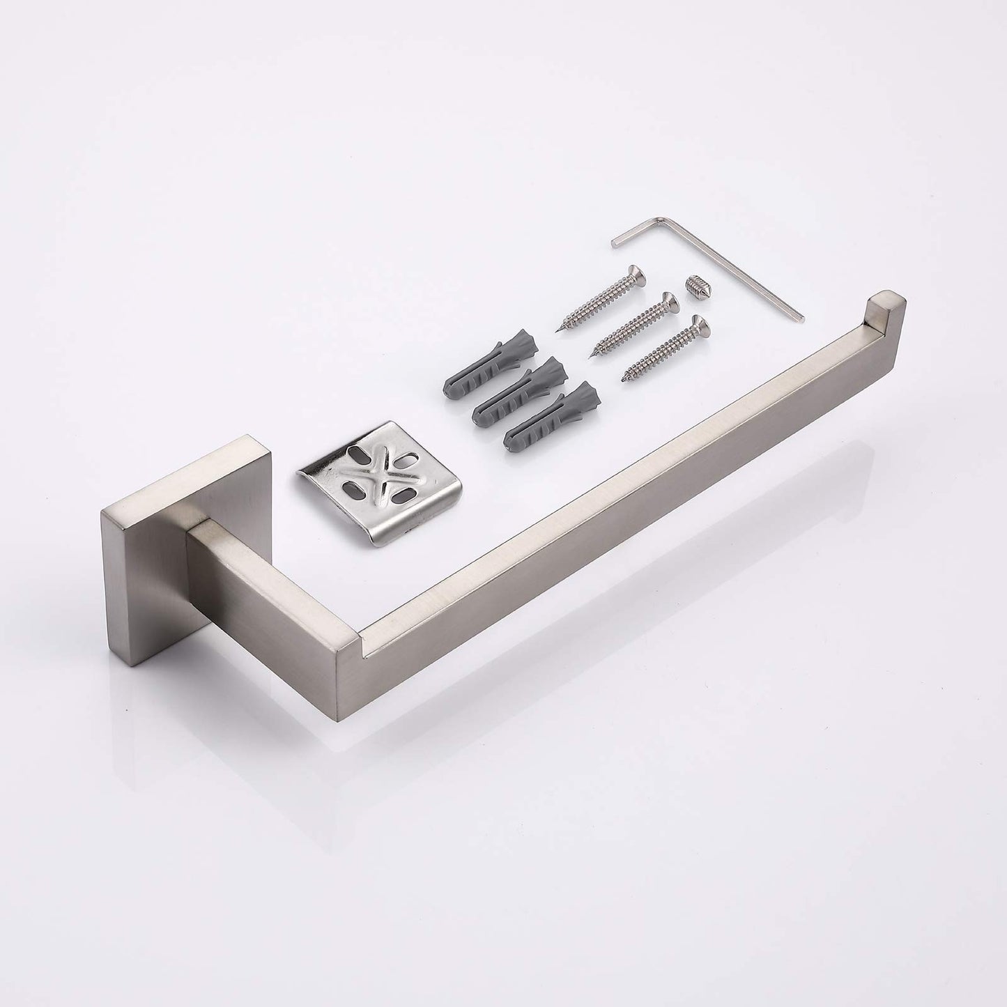 square-hand-towel-holder-ring-wall-mounted-modern-towel-bar-bathroom-kitchen at www.mallsonline.com.au