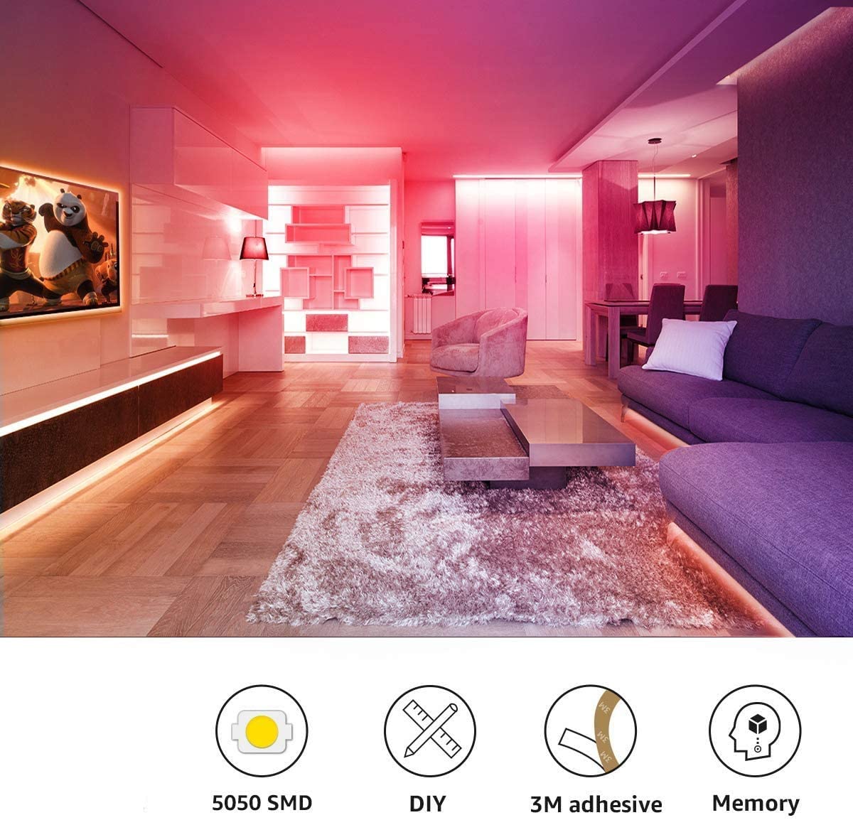 5050-rgb-led-strip-lights-waterproof-smd-300-ip65-5m-12v-44key-ir-controller www.mallsonline.com.au