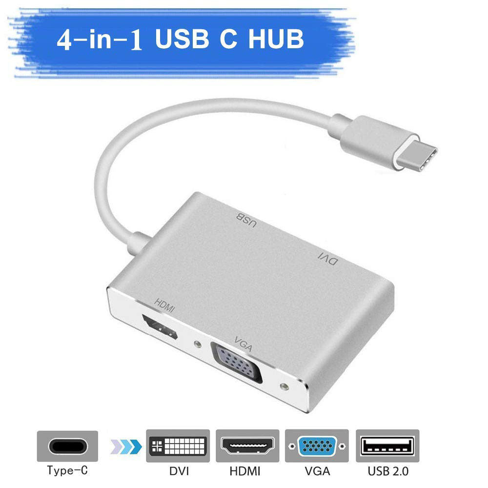 4in1-usb-3-1-type-c-hub-to-hdmi-video-adapter-4k-male-to-female-converter at www.mallsonline.com.au