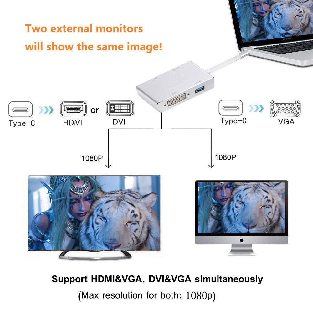 4in1-usb-3-1-type-c-hub-to-hdmi-video-adapter-4k-male-to-female-converter at www.mallsonline.com.au