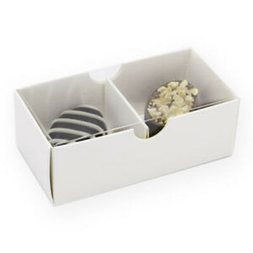 10-pack-of-white-card-chocolate-sweet-soap-product-reatail-gift-box-2-bay-compartments-clear-slide-on-lid-8x4x3cm at www.mallsonline.com.au