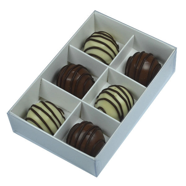 10-pack-of-white-card-chocolate-sweet-soap-product-reatail-gift-box-6-bay-compartments-clear-slide-on-lid-12x8x3cm at www.mallsonline.com.au