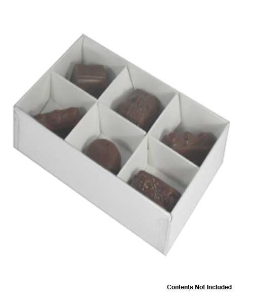 10-pack-of-white-card-chocolate-sweet-soap-product-reatail-gift-box-6-bay-compartments-clear-slide-on-lid-12x8x3cm at www.mallsonline.com.au
