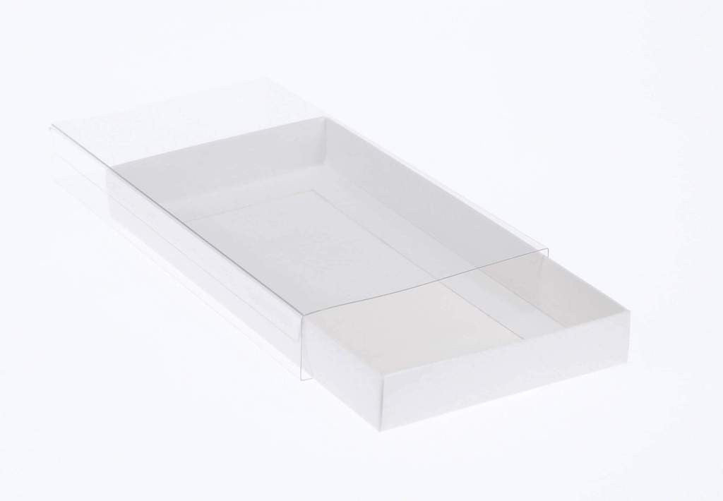 10-pack-of-white-card-box-clear-slide-on-lid-25-x-25-x-6cm-large-beauty-product-gift-giving-hamper-tray-merch-fashion-cake-sweets-xmas at www.mallsonline.com.au