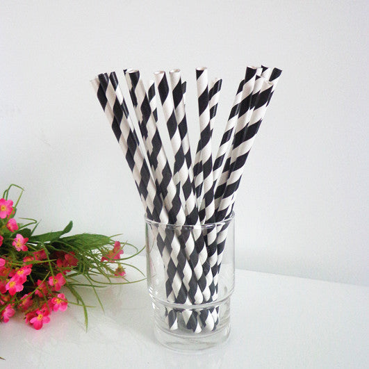50-pack-black-white-drinking-straws-biodegradable-eco-paper-birthday-party-event-bistro-bar-cafe-take-away www.mallsonline.com.au