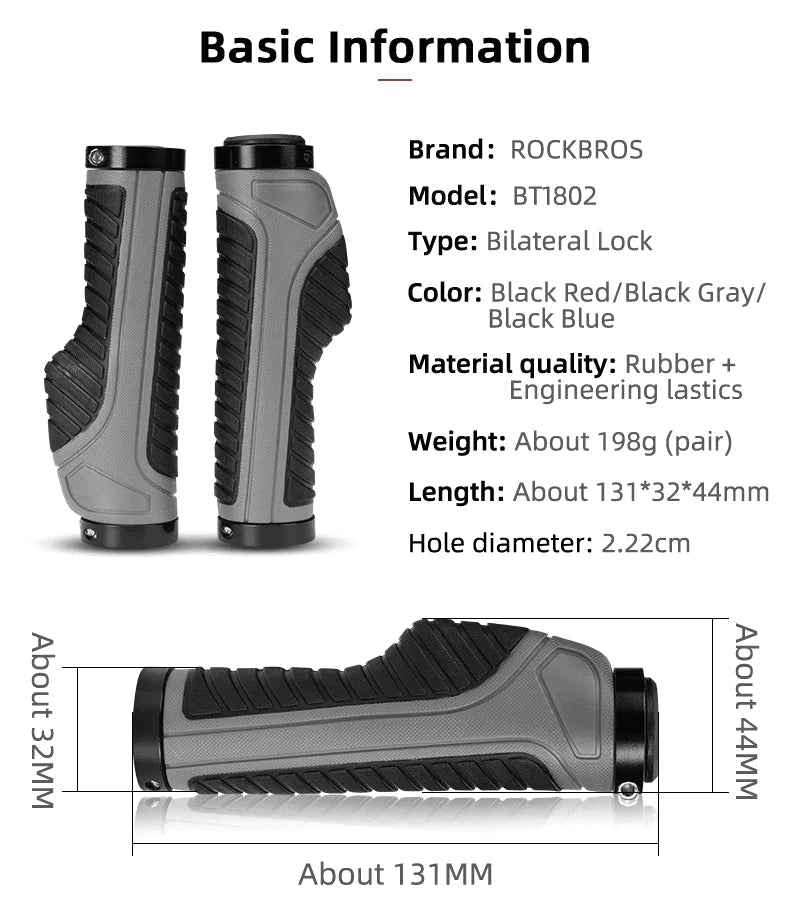 bicycle-grips-mtb-road-bike-double-lock-rubber-handlebar-grips-anti-slip-rock-bros-blue www.mallsonline.com.au