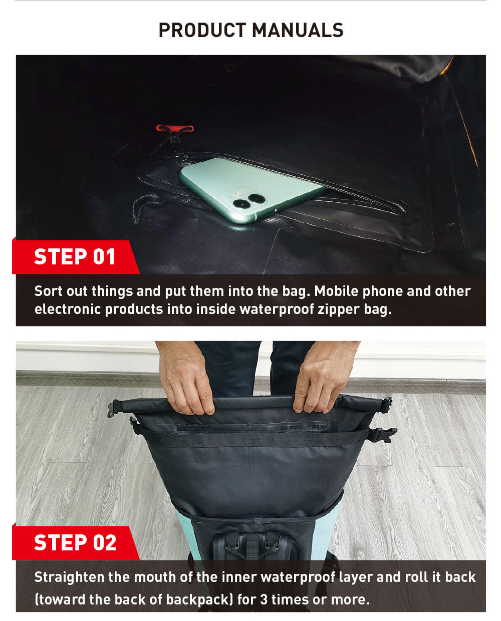 nooyah-ipx8-waterproof-outdoor-sports-backpack-double-layer-mint www.mallsonline.com.au