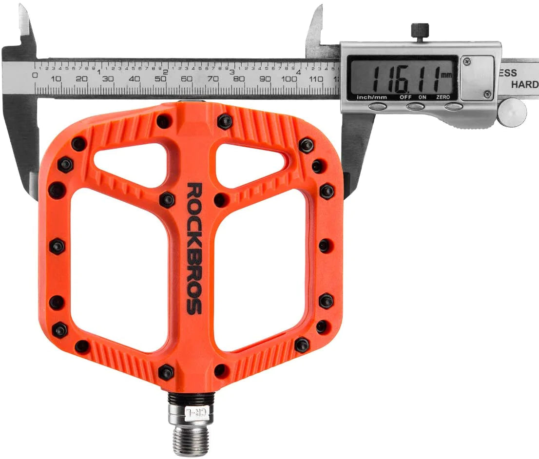 extra-large-mtb-flat-pedal-orange-nylon-composite-208g-stud-pin-grips-orange-rockbros www.mallsonline.com.au