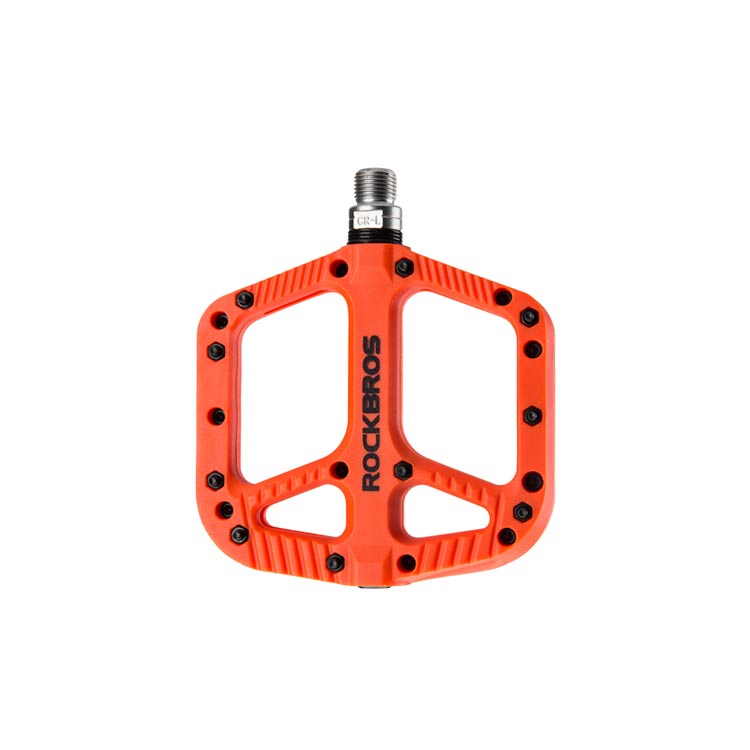 extra-large-mtb-flat-pedal-orange-nylon-composite-208g-stud-pin-grips-orange-rockbros www.mallsonline.com.au
