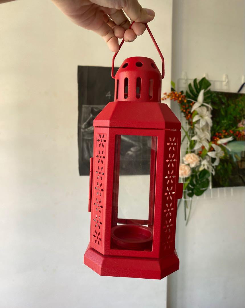 red-metal-miners-lantern-summer-xmas-wedding-home-party-room-balconey-deck-decoration-21cm-tealight-candle www.mallsonline.com.au
