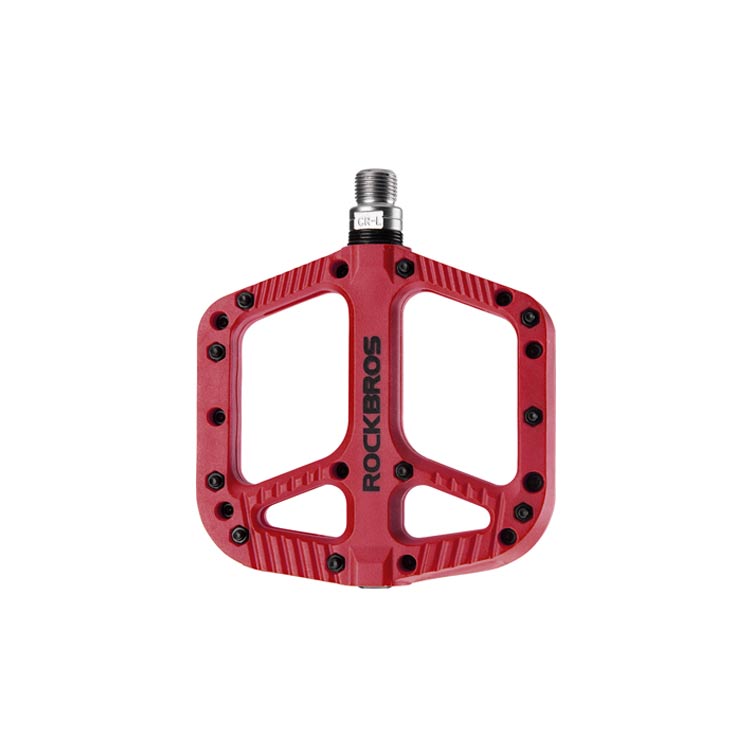 extra-large-mtb-flat-pedal-orange-nylon-composite-208g-stud-pin-grips-red-rockbros www.mallsonline.com.au