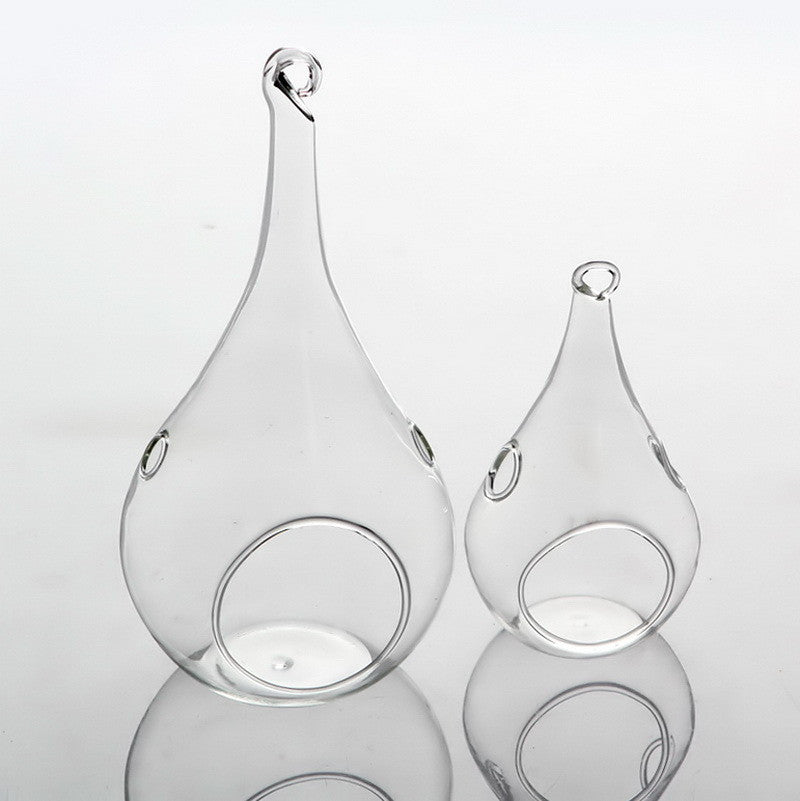 4-pack-of-hanging-clear-glass-tealight-candle-holder-tear-drop-pear-shape-12cm-high-terrarium-plant-mini-garden-holder-decor www.mallsonline.com.au