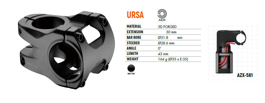 satori-ursa-aicr-31-8mm-universal-cable-stem-mtb-mountain-bike www.mallsonline.com.au