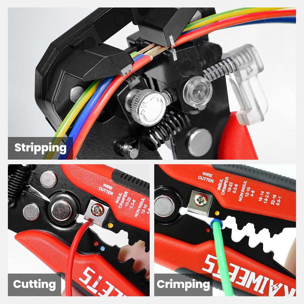 kaiweets-kws-103-self-adjusting-wire-stripper-wire-cutter-cable-stripper-clamp www.mallsonline.com.au
